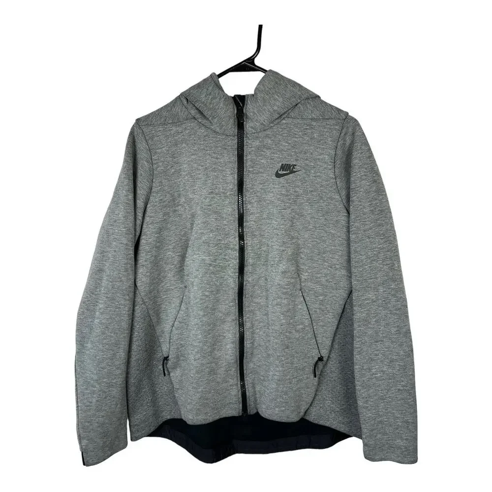 Nike Gray zip up hoodie full zip medium sweatshirt jacket athleisure Casual